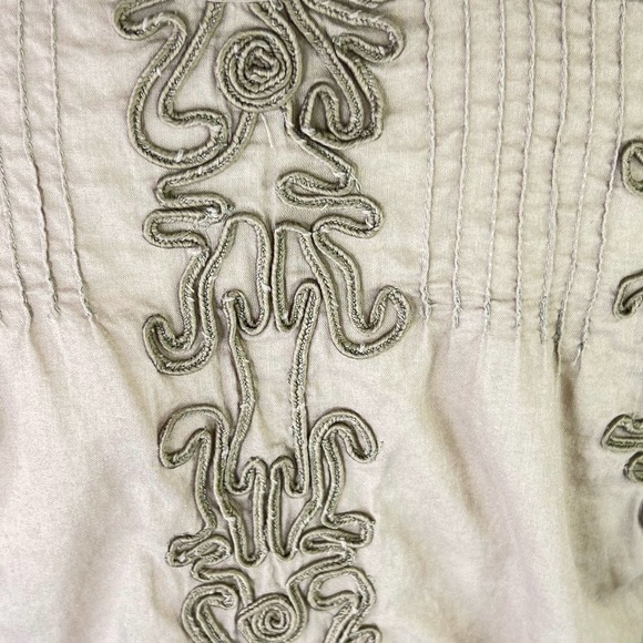 Free People Tan / Nude Embroidered Quills Cropped Top Size Small - Picture 11 of 16